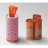 Kotbeutelspender + 200 Hunde-Kotbeutel | umweltfreundliche biologisch abbaubare Bio-Gassibeutel-Alternative | pooplino Vorratsbox "Lilly"