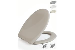 HySail Abattant WC avec Frein de Chute – Durable, Écologique, Résistant à la Décoloration, Abattant WC Clipsable pour Nettoyage Facile, Taille 44,3 x 36,9 cm, Forme O Universelle