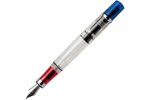 Twsbi Diamond 580 RBT Pióro wieczne, przezroczyste, niebiesko-czerwone, M7446070 - F