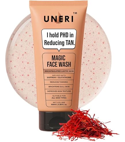magic tan protection kit saffron glutathione vit b5 lactic acid De-Tan Face wash With & 100ml Sheet Mask