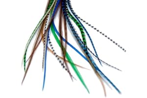 ONE FINE DAY FEATHERS Real Feather Hair Extensions - forest (5 Feathers)