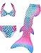 Produktbild Hejin Mädchen Meerjungfrauenschwanz 3pcs Meerjungfrauen Bikini Kostüm Meerjungfrau Schwimmanzug