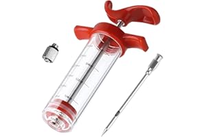ZHANSHUIDEFAQ Food Seasoning Syringe Seasoning Syringe Plastic Meat Injector Marinade Turkey Cooking Gadgets Can be Used for Home Cooking Barbecue Lo mei Production