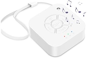 OQIMAX Portable White Noise Machine, Sleep Sounds Machine with Night Light, 9 Soothing Sounds USB Rechargeable Baby White Noise Machine with Timer, Volume Adjustable, Memory Function, for Baby Adult