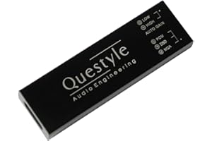 Questyle M12 Portable USB DAC/Headphone Amplifier Hi-Fi Decoder with 3.5mm Outputs ESS ES9281AC DAC and Current Mode Amplification (CMA), High Resolution Audio Lossless for Smartphones/PC/Laptops