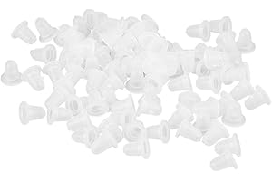 BIZZICO Copas de Tinta para Tatuaje,100 PC Tazas de la Tinta de Tatuaje para Tatuaje están Hechas de materialde Silicona Suave, Tatuaje Pigmento contenedor de El Fondo Especial en Forma de U(S)