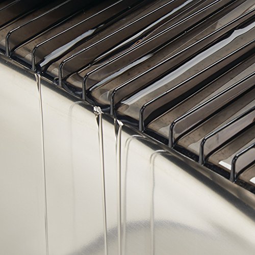 InterDesign 77633EU Linus Geschirr-Abtropfbrett für die Arbeitsfläche, Plastik, rauchgrau, 1.8 x 21.4 x 44.3 cm - 3