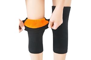 QUUPY 1Pair Unisex Adults Thicken Cashmere Wool Winter Warm Thermal Knee Leg Sleeve Knee Brace Support Pads for Volleyball Dance Cycling Outdoor Sports Protection(XL Grey)