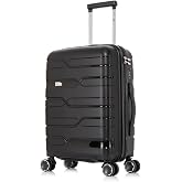 1990s Large Expandable Suitcase Polypropylene 75 cm for 25 kg (117L)| Semi-rigid Expandable Suitcase with 4 Swivel Wheels and