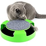 Guojia Katze Scratch Pad/katzen kratzbaum, Katzenspielzeug mit rotierenden Spielzeug Maus und Kratzern Krallenpflege Matte, Kitty Catch die Maus, Interaktives Intelligenz Katzen erziehen Cat Toy