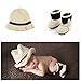 Photography Prop Baby Infant Lovely Cowboy Crochet Knitted Costume Cap Shoes