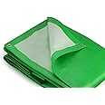 SIGMA (LABLE) 15FT X 12FT 230 GSM Waterproof Tarpaulin Rain Protection Sheet Heavy Duty Tarpal Tadpatri Tharpai Thadika Tarp Hdpe Uv Treated Multipurpose Green-White
