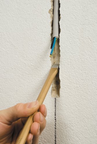 kwb Elektriker-Meißel 318726 (Achteckig, 250x12 mm, CV-Stahl, VPA/GS geprüft, Made in Germany)