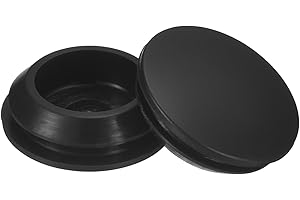 ‎QUARKZMAN QUARKZMAN 8 Stück Silikonstopfen, runde Gummistopfen zum Einrasten in 20-22mm Löcher, wasserdichte Lochstopfen für Metallrohre, Möbel-Endkappen, Schwarze Einsätze