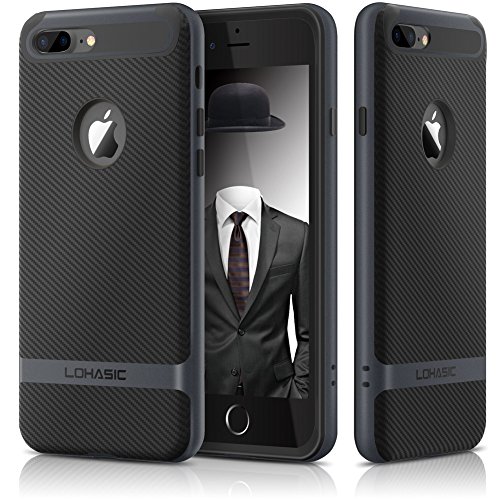 iPhone 7 Plus caso la armadura prima Doble capa paragol pes Marco duro de la PC TPU interior fibra de carbono recubierta con una excelente antideslizante y la cubierta a prueba de golpes caso para el iPhone 7 plus- Negro reviews iPhone 7 Plus caso la armadura prima Doble capa paragol pes Marco duro de la PC TPU interior fibra de carbono recubierta con una excelente antideslizante y la cubierta a prueba de golpes caso para el iPhone 7 plus- Negro