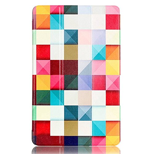 Ultra Slim Samsung Tab A6 10.1 Hülle Case Tasche PU Leder Schutzhülle für Samsung Galaxy Tab A (2016) SM-T580N/T585N 25,54 cm (10,1 Zoll) Smart Cover Case Skin Schale mit Standfunktion (#2 Bunte Würfel) - 2