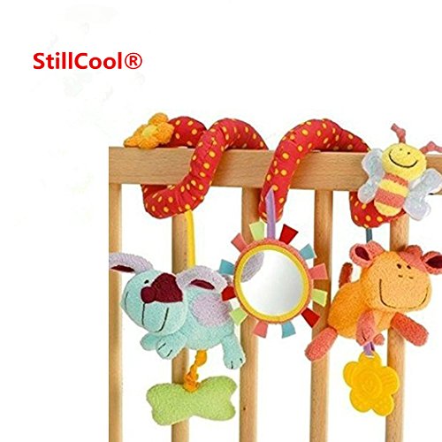 Lijiangshop Baby Children Twisty Spiral Pram Pushchairs Car Seat Cot Musical Bed Bell Colorful Cartoon Toy Gifts