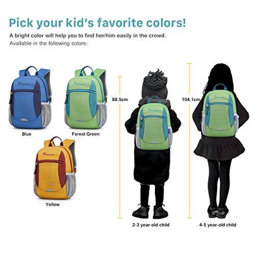Mountaintop petits enfants sac à dos pour l'école maternelle garçon et fille cartable unisexe mignon (vert, 5L)