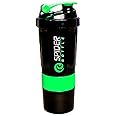 GJSHOP Spider Protein Shaker Bottle - Gym Essential with 2 Storage Compartments - 500ML (Multicolor)