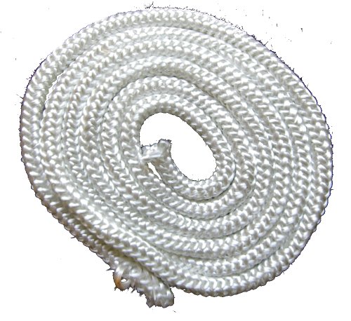 Ofendichtung Ofentürdichtung 2 Meter 10mm Dichtschnur weiss Fiberglas Brandschutzdichtung Kordel - 2