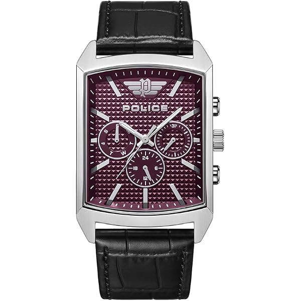 Police PL.14745JPBZQBZ_12P Orologio Analogico Al Quarzo Da Uomo, Cinturino In Plastica Marrone, Look Classico E Sportivo