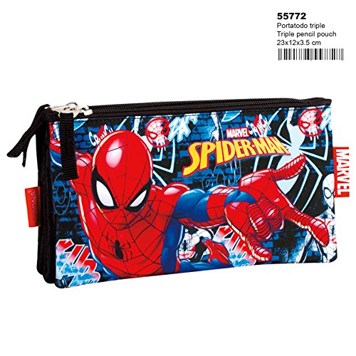 Spiderman Radioactive - Estuche portatodo triple (Perona 55772)