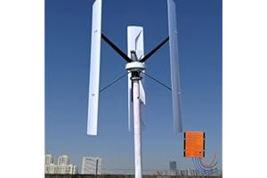 Genway Power Windkraftanlage Vertikal VAWT 1000W 12V Heimgebrauch Achse Windgenerator-Kits 3 Aluminiumlegierung Klinge Mit MPPT Laderegler