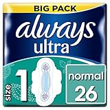 Always Ultra Normal Sanitary Towels With Wings - 26 Count