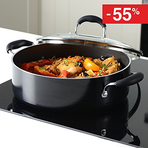 ProCook Gourmet Non Stick niedriger Bratentopf mit Deckel, 28 cm Ø, 5,4 l Volumen – FRÜHLINGSANGEBOT! - 2