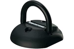 Oxford Security Task Force Motorcycle Ground Anchor Motorbike Security Sold Secure Gold Flip Up Wall Anchor