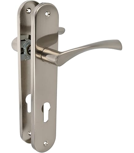 Maniglia Per Porta In Acciaio Inox Satinato Design Elegante Moderno Con Rosetta E Bocchetta Austria 85112990 - Foto 9