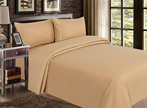 Red Nomad Luxury Duvet Cover &amp; Sham Set, 3 Piece, Full/Queen, Gold