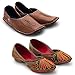 Great Art Men-Women Party Wear Rajasthani Jaipuri Jodhpuri Jaipuri Mojari Combo Set Of 2 Pair - MMO201/WMO314 RS.536.00