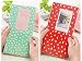 Produktbild JZK 2 x Taschen mini Fotoalbum, 9 x 6,3cm, 14 Seiten, mini klein Bilder Album für Fujifilm Instax Mini 7s 8 25 90 50s & Polaroid Snap PIC-300 Z2300 Zip (Blumen rot + grün)