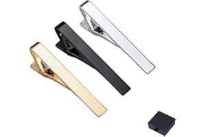 OSUWLSI 3 pinces à cravate pour hommes,pinces à cravate pour hommes,pinces à cravate étroites,pinces à cravate classiques pour la vie quotidienne des hommes