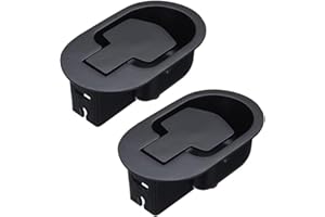 Buaak 2PCS Recliner Chair Parts, Aluminum Pull Recliner Handle, Universal Recliner Release Pull Handle Replacement Parts, Leather Recliner Chair Handle, for Most Furniture Recliners and Sofas (Black)