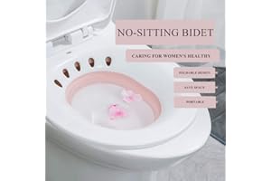 HIDYLIU Bidet Hip Bath Over The Toilet, Folding Perineum Soaking Bath Tub Avoid Squatting Personal Washing Bidet Bowl for Hemorrhoidal Relief, Pregnant Women, Post-Episiotomy Recovery