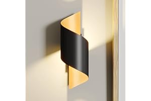 Bill Goff Inc. Applique moderno doppio fascio luce LED G9 7W lampada bianco nero parete muro ingresso corridoio camera da letto 230V Nero 4000K