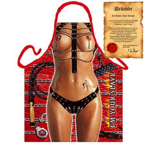 Preisvergleich Produktbild Geile Domina Porno Schürze von ITATI + Urkunde