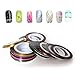 Hosaire Multicolor Mixed Colors Nail Art Striping Tape Line Decoration Sticker DIY Nail Tips Pack Of 30 rolls