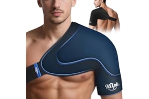 Hilph Manchette rafraîchissante pour épaule - Flexible - Avec fermeture Velcro - Pour coiffe des rotateurs, tendinite, douleurs aux épaules, récupération postopératoire, taille L