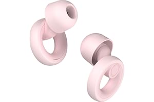 JAYINE Ear Plugs for Sleep, Reusable Soft Silicone Earplugs Hearing Protection, 30dB Noise Cancelling Ear Plugs for Sleeping, Work, Study or Travel - Ear Tips in XS/S/M/L - Pink