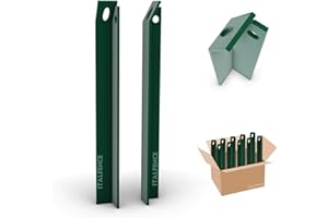 Italfence - Saetta a L in ferro plastificata per recinzione verde (Tutte le misure) [H 170cm, 10 pezzi]