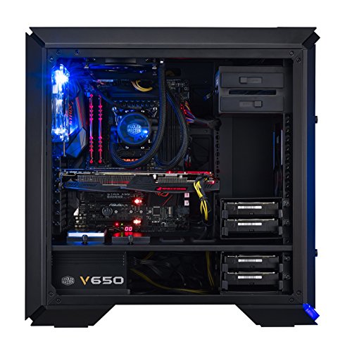 Cooler Master MasterCase Pro 6 Blue LED PC-Geh  use  ATX  micro-ATX  Mini-ITX  USB 3 0  Seitenfenster  MCY-C6P2-KW5N