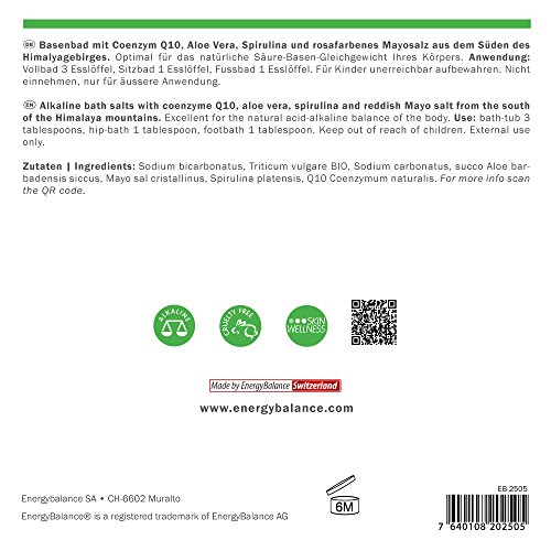400g BasenBad Badesalz mit Q10, Aloe Vera, Spirulina & Rosa Mayosalz - 2