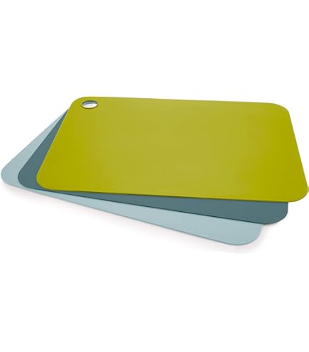 Joseph Joseph Folio Slim - 3-delige ruimtebesparende snijplankenset voor onder een plank, veelkleurig