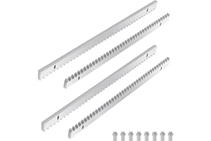 Hebitod 4x 0,5M Cremallera Puerta Corredera, Cremallera de acero para puertas correderas, Tornilleria incluida para Puertas Correderas, Puerta Garaje Automatica