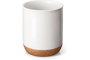 DOWAN Contenitori per Utensili, 19,0 X 15,8 cm Grandi Portautensili, Utensili da Cucina in Ceramica e Sughero, Organizzatore per Utensili da Cucina, Vaso per l'arredamento della Casa