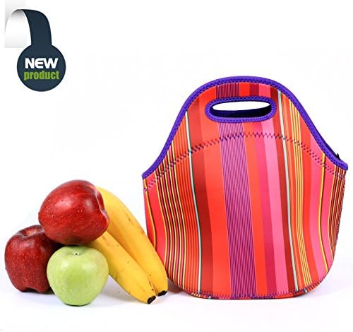Alflash Neoprene Lunch Tote Insulated Reusable Picnic Lunch Bags Boxes for Men Women Adults Kids Toddler Nurses (Orange)
