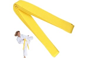 EIHI 1 Stück 240cm Taekwondo-Gürtel Judo gürtel Karate Gürtel Kampfkunst Karate Judo Taekwondo Belts Professioneller Karate Aikido Belt für Kinder Erwachsene Kampfsportgürtel（Gelb）